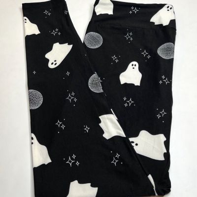 NEW LuLaRoe TC Leggings BLACK Halloween WITCHFUL Spirit DISCO GHOST Haunted Boo